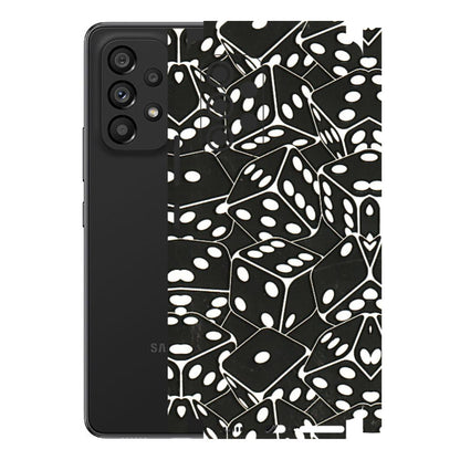 Samsung M/F/Note/Flip and C Phone Skins (All Models) - Big Black Dices - 3D Embossed Finish (L-106) Samsung Galaxy A53 (5G)