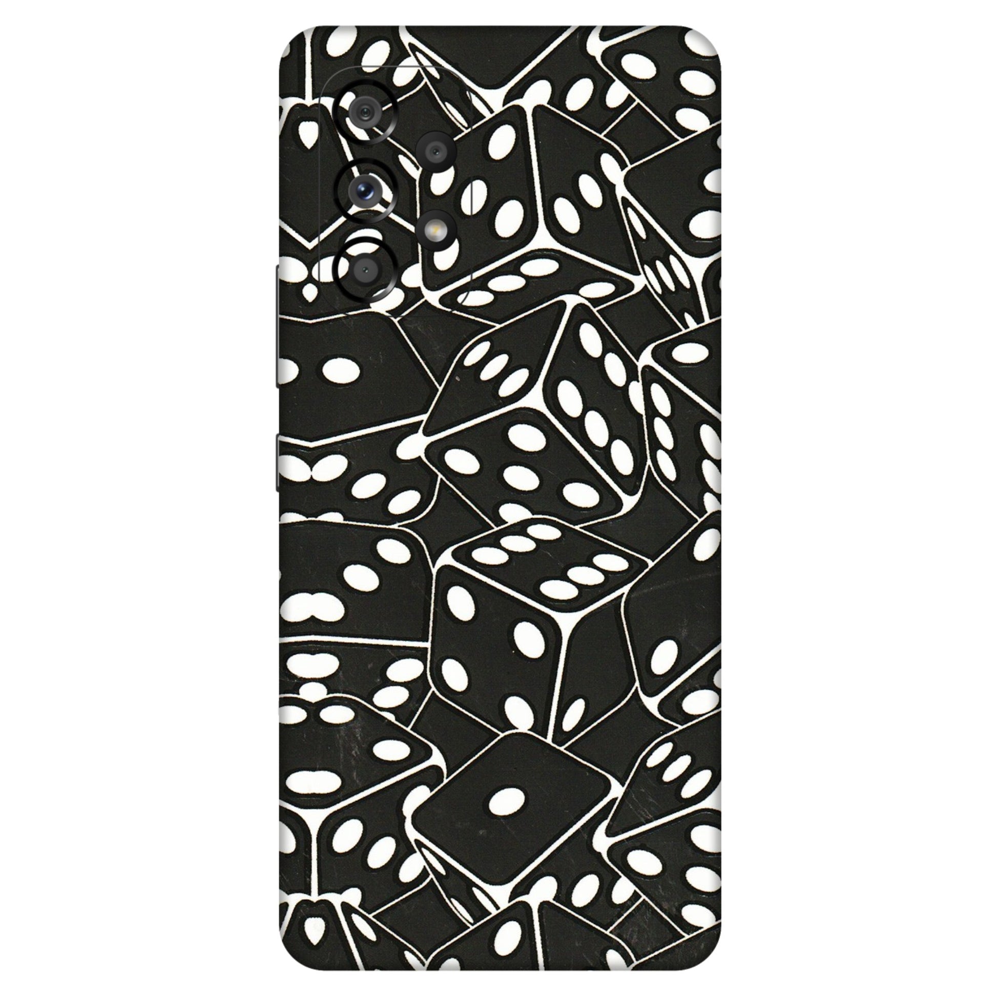 Samsung M/F/Note/Flip and C Phone Skins (All Models) - Big Black Dices - 3D Embossed Finish (L-106) Samsung Galaxy A53 (5G)