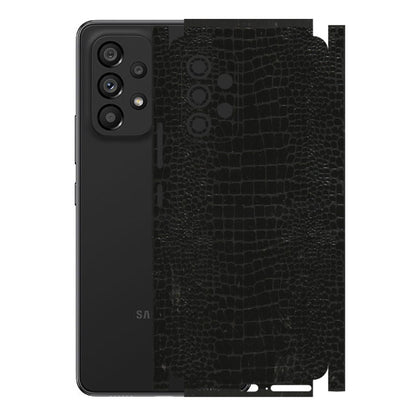 Samsung M/F/Note/Flip and C Phone Skins (All Models) - Snake Leather Black - 3D Embossed Finish (L-107) Samsung Galaxy A53 (5G)