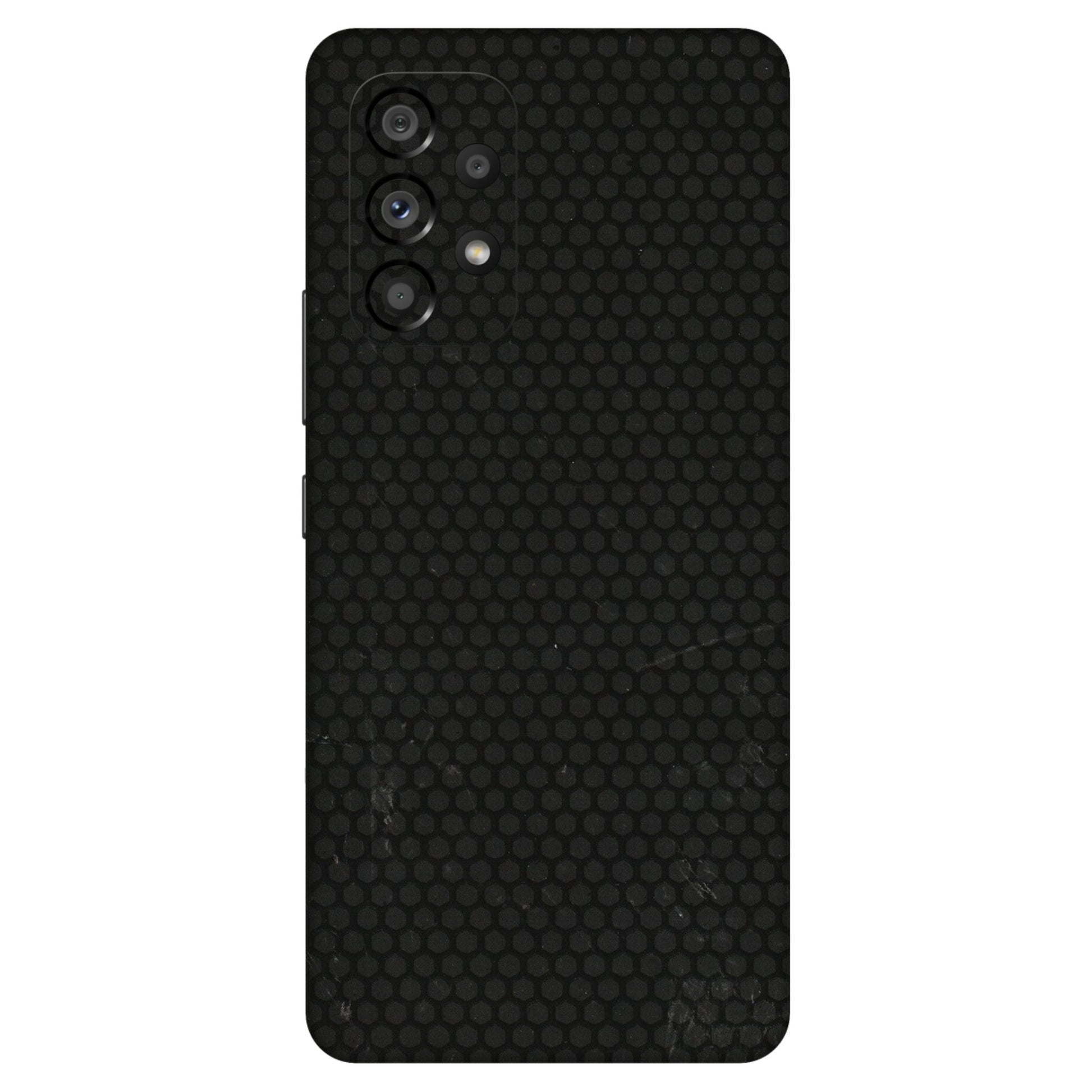 Samsung M/F/Note/Flip and C Phone Skins (All Models) - Black honeycomb - 3D Embossed Finish (L-114) Samsung Galaxy A53 (5G)