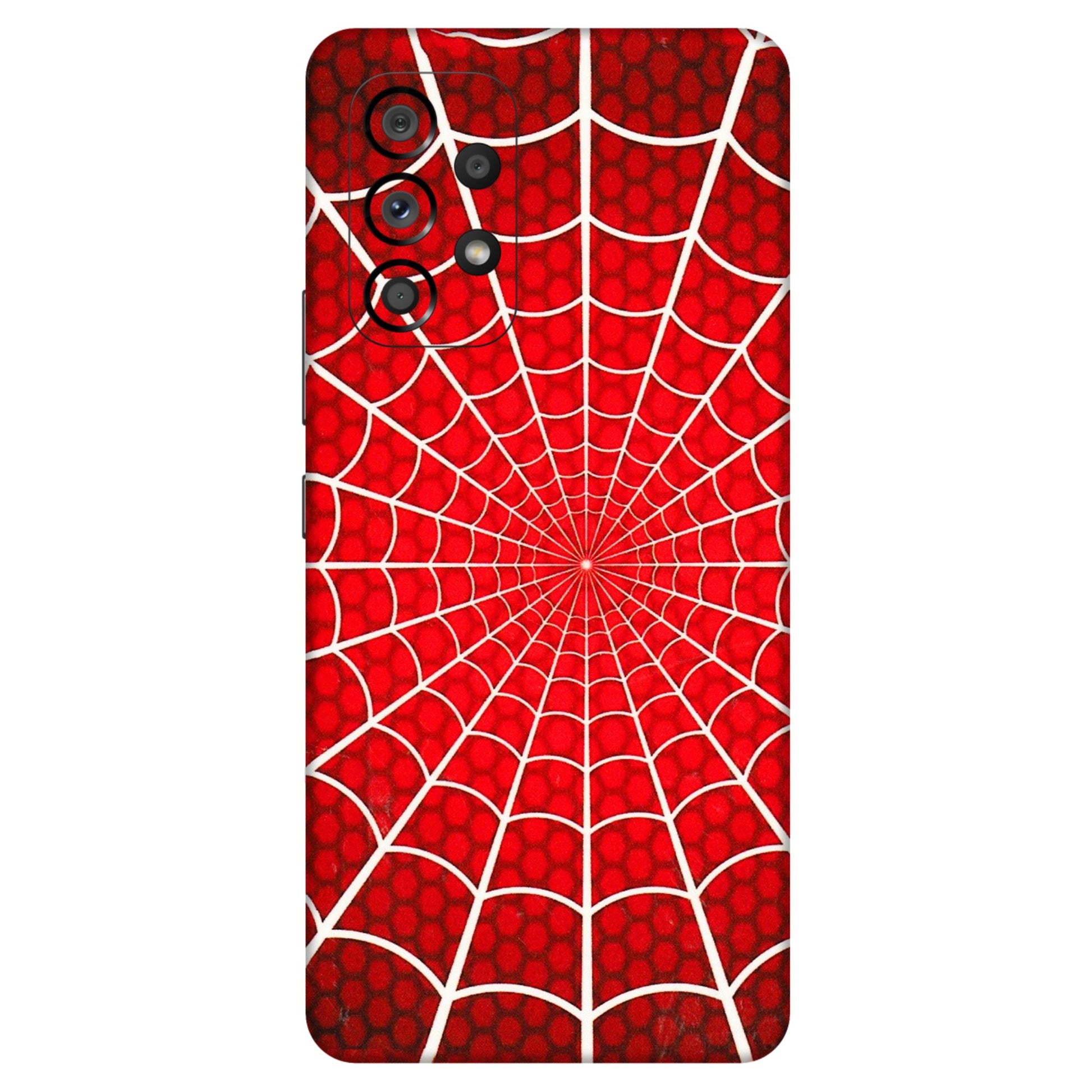 Samsung M/F/Note/Flip and C Phone Skins (All Models) - Classic Spidey Web - 3D Embossed Finish (L-115) Samsung Galaxy A53 (5G)