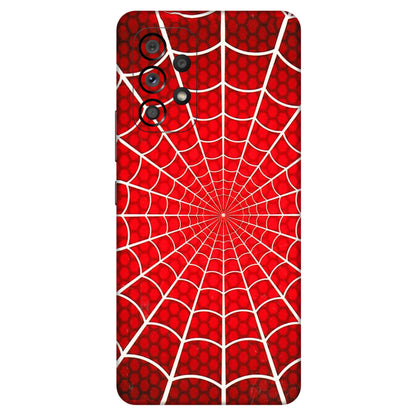 Samsung M/F/Note/Flip and C Phone Skins (All Models) - Classic Spidey Web - 3D Embossed Finish (L-115) Samsung Galaxy A53 (5G)