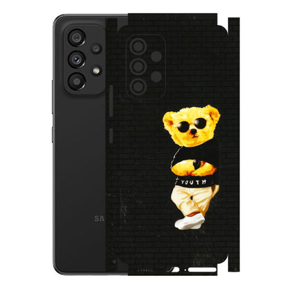 Samsung M/F/Note/Flip and C Phone Skins (All Models) - Classy Teddy Bear - 3D Embossed Finish (L-116) Samsung Galaxy A53 (5G)