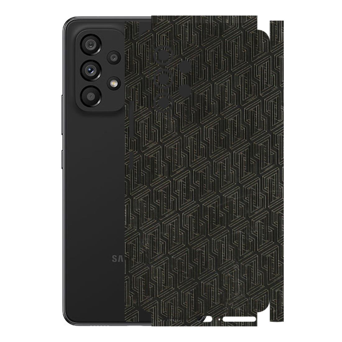 Samsung M/F/Note/Flip and C Phone Skins (All Models) - Black Abstract Pattern - 3D Embossed Finish (L-117) Samsung Galaxy A53 (5G)
