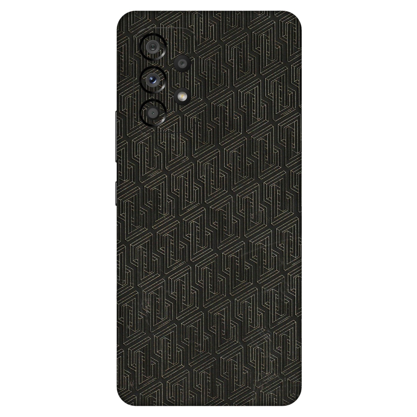 Samsung M/F/Note/Flip and C Phone Skins (All Models) - Black Abstract Pattern - 3D Embossed Finish (L-117) Samsung Galaxy A53 (5G)
