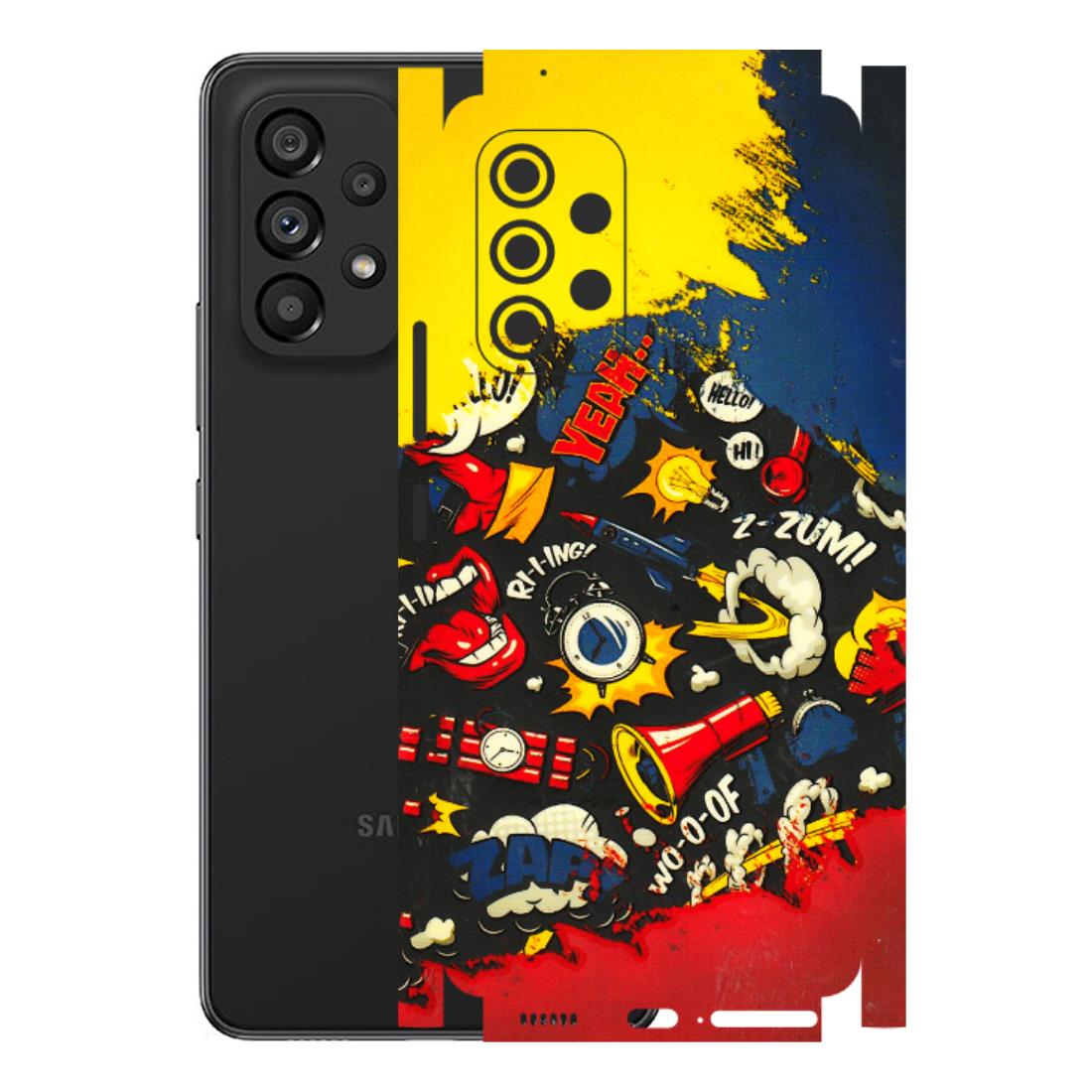 Samsung M/F/Note/Flip and C Phone Skins (All Models) - Pacific Doodle Art - 3D Embossed Finish (L-120) Samsung Galaxy A53 (5G)