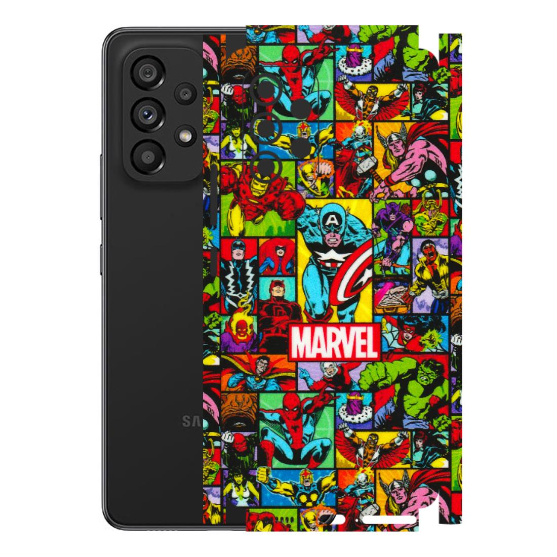 Samsung M/F/Note/Flip and C Phone Skins (All Models) - MARVELOUS Comic Characters - 3D Embossed Finish (L-129) Samsung Galaxy A53 (5G)