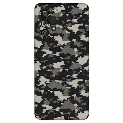 Samsung M/F/Note/Flip and C Phone Skins (All Models) - Black/Grey Camoflaunge - 3D Embossed Finish (L-142) Samsung Galaxy A53 (5G)