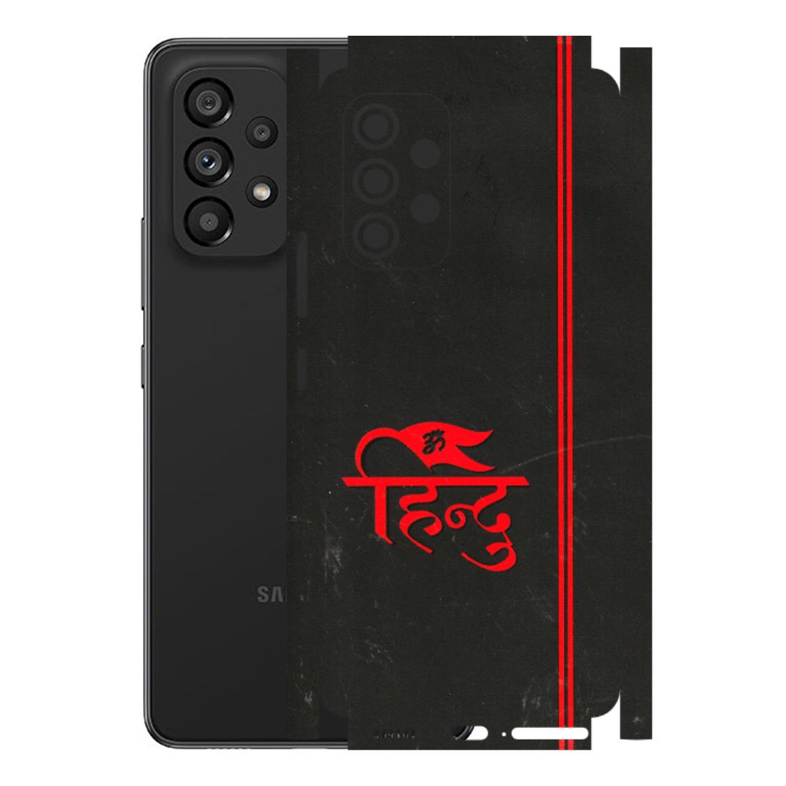 Samsung M/F/Note/Flip and C Phone Skins (All Models) - Hindu Black - 3D Embossed Finish (L-153) Samsung Galaxy A53 (5G)