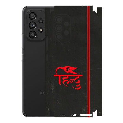 Samsung M/F/Note/Flip and C Phone Skins (All Models) - Hindu Black - 3D Embossed Finish (L-153) Samsung Galaxy A53 (5G)