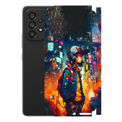 Samsung M/F/Note/Flip and C Phone Skins (All Models) - Street Anime Guy - 3D Embossed Finish (L-158) Samsung Galaxy A53 (5G)
