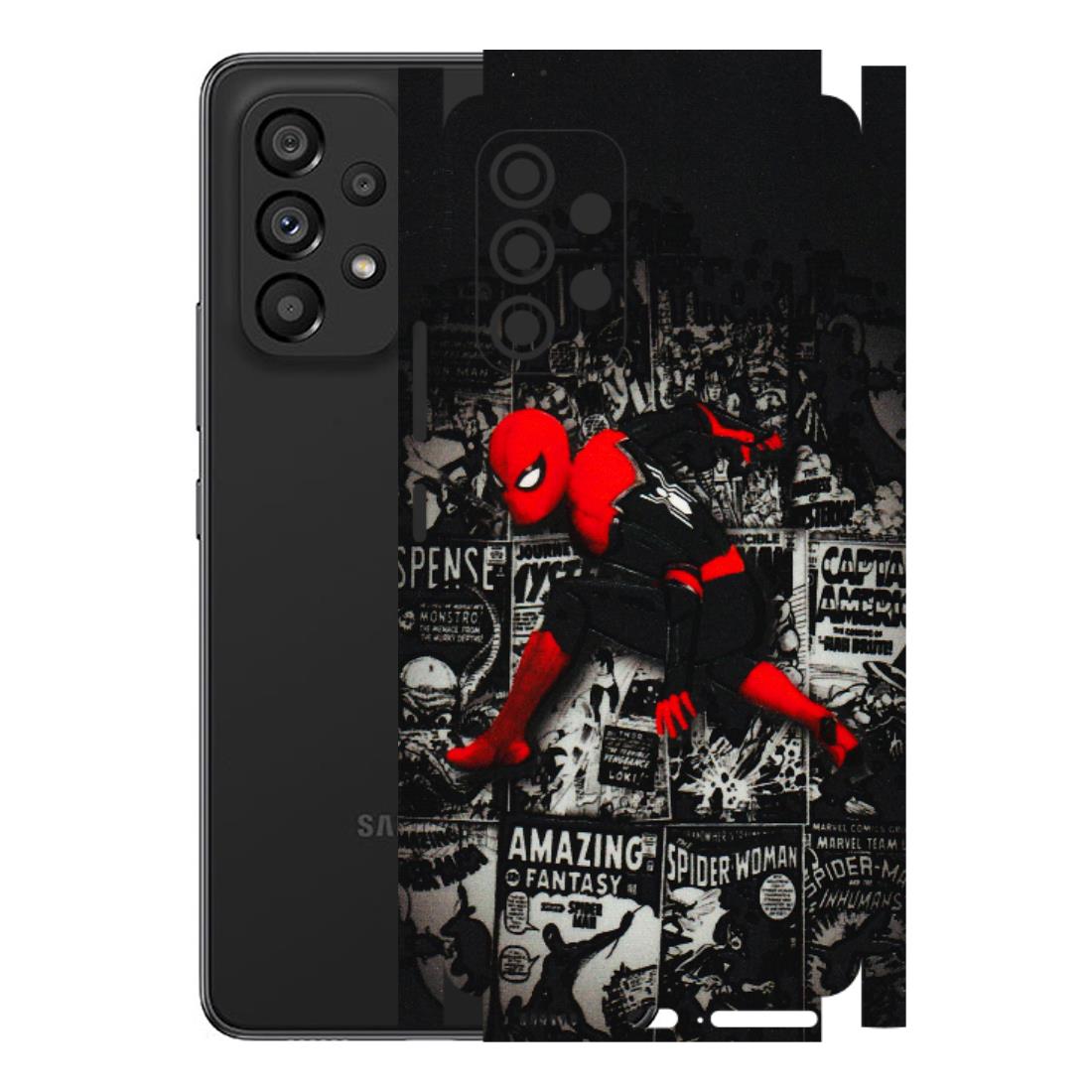 Samsung M/F/Note/Flip and C Phone Skins (All Models) - SpiderMan New - 3D Embossed Finish (L-162) Samsung Galaxy A53 (5G)