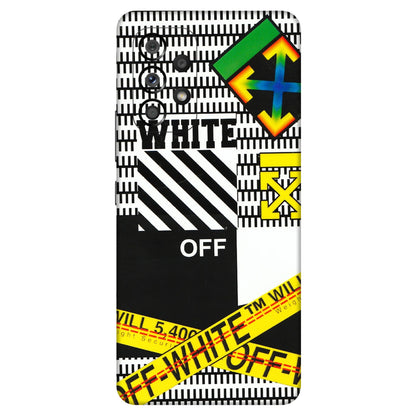 Samsung M/F/Note/Flip and C Phone Skins (All Models) - White Off Abstract - 3D Embossed Finish (L-172) Samsung Galaxy A53 (5G)