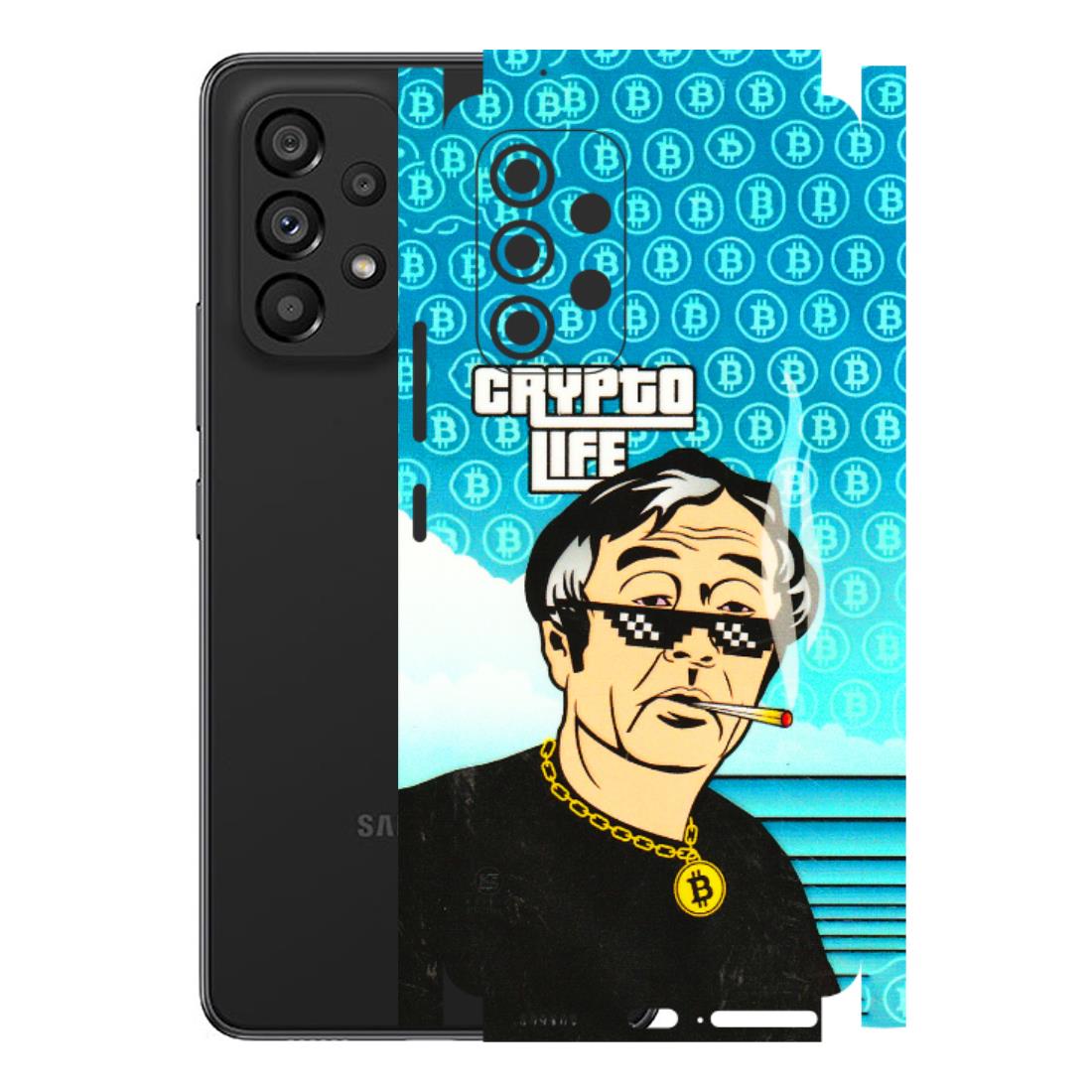 Samsung M/F/Note/Flip and C Phone Skins (All Models) - Crypto Thug Life - 3D Embossed Finish (L-179) Samsung Galaxy A53 (5G)