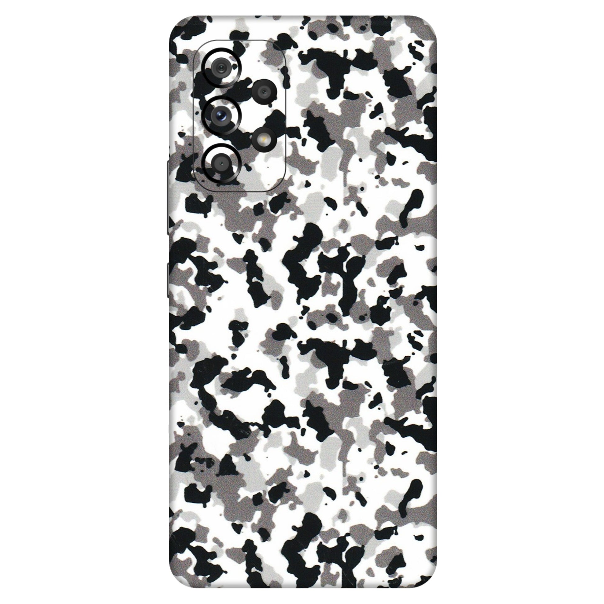 Samsung M/F/Note/Flip and C Phone Skins (All Models) - White Black Camouflage - 3D Embossed Finish (L-18) Samsung Galaxy A53 (5G)