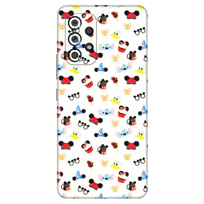 Samsung M/F/Note/Flip and C Phone Skins (All Models) - Minnie Mouse & Donald Doodles s - 3D Embossed Finish (L-194) Samsung Galaxy A53 (5G)