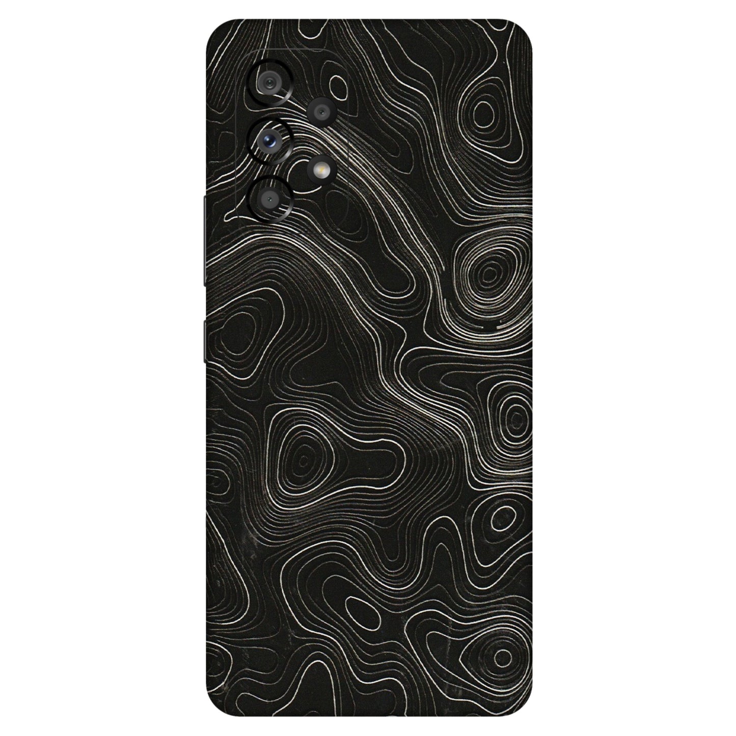Samsung M/F/Note/Flip and C Phone Skins (All Models) - Black Swirl - 3D Embossed Finish (L-196) Samsung Galaxy A53 (5G)
