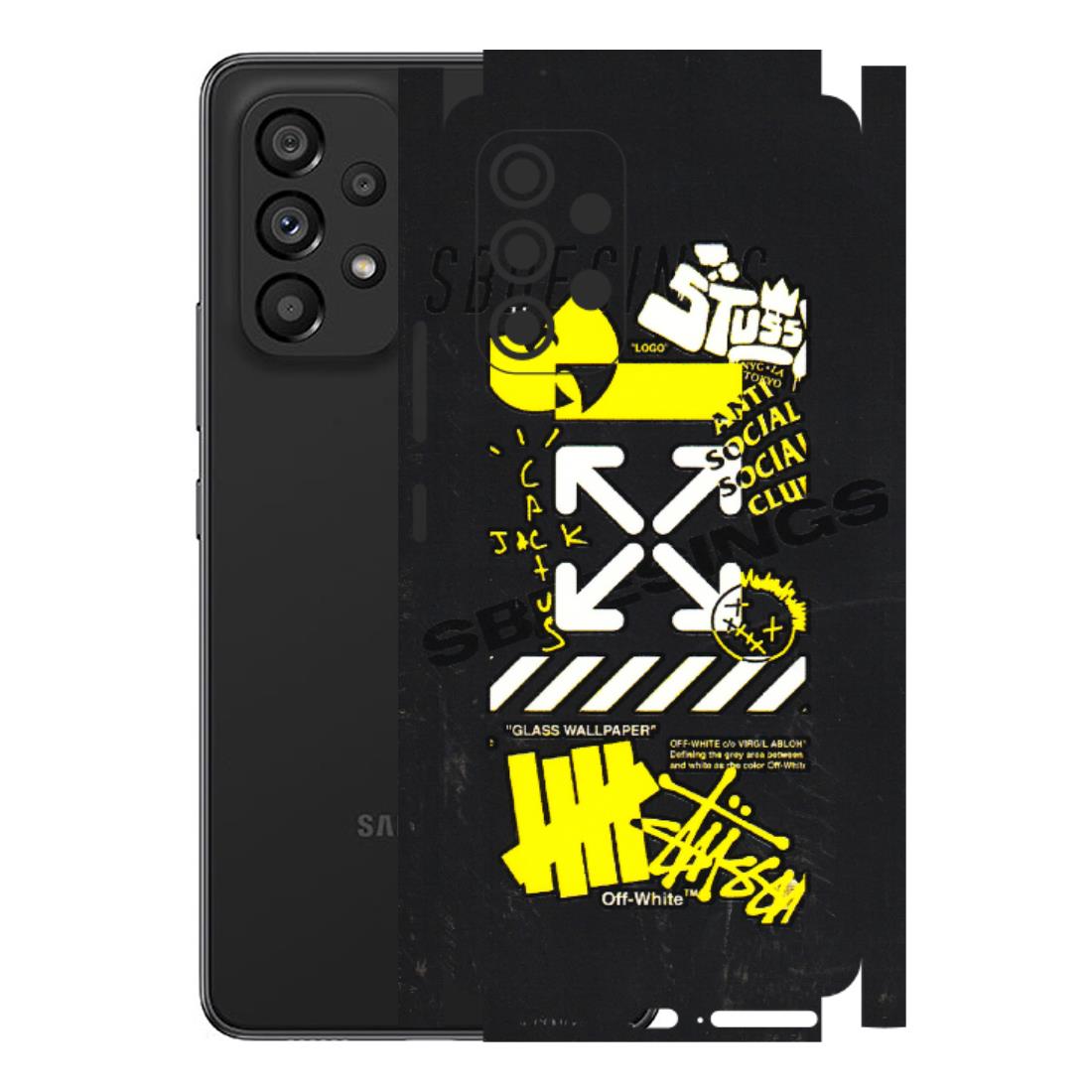Samsung M/F/Note/Flip and C Phone Skins (All Models) - Anti Social Graffiti - 3D Embossed Finish (L-198) Samsung Galaxy A53 (5G)
