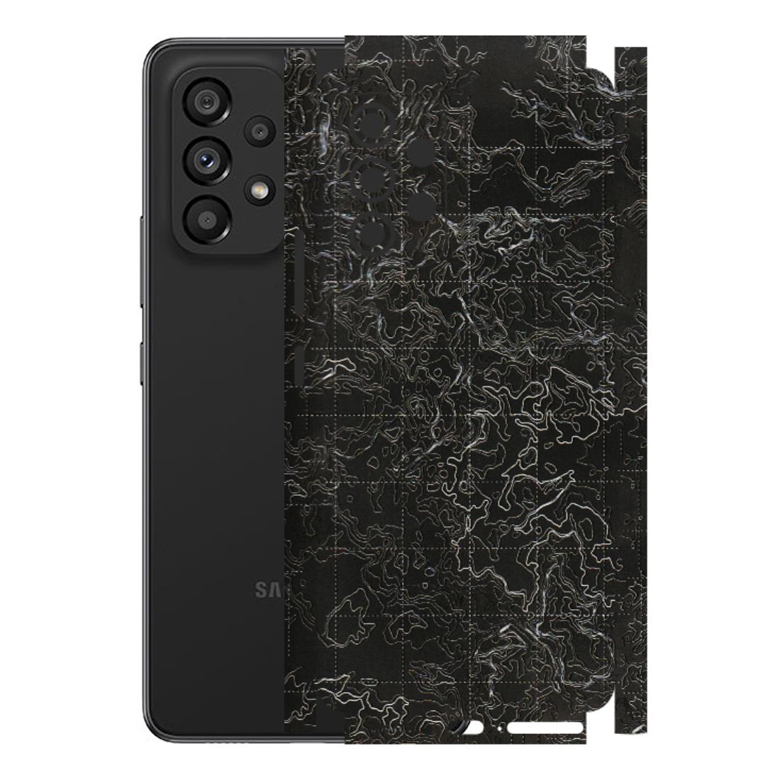 Samsung M/F/Note/Flip and C Phone Skins (All Models) - Black map Texture - 3D Embossed Finish (L-201) Samsung Galaxy A53 (5G)
