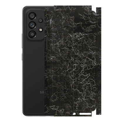 Samsung M/F/Note/Flip and C Phone Skins (All Models) - Black map Texture - 3D Embossed Finish (L-201) Samsung Galaxy A53 (5G)