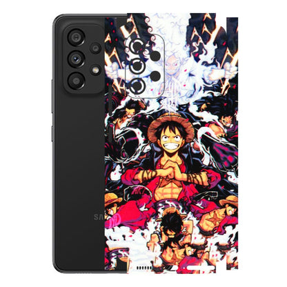Samsung M/F/Note/Flip and C Phone Skins (All Models) - Luffy Anime Character - 3D Embossed Finish (L-203) Samsung Galaxy A53 (5G)