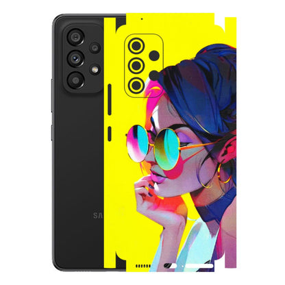 Samsung M/F/Note/Flip and C Phone Skins (All Models) - Bold Stylish Girl - 3D Embossed Finish (L-222) Samsung Galaxy A53 (5G)