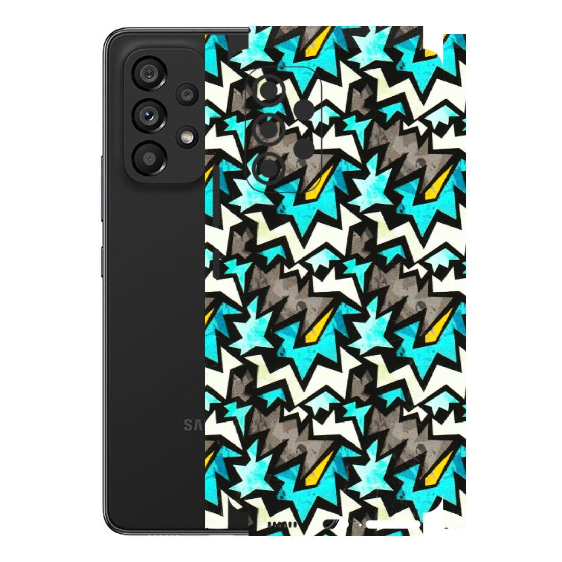 Samsung M/F/Note/Flip and C Phone Skins (All Models) - Funky Zig Zag - 3D Embossed Finish (L-223) Samsung Galaxy A53 (5G)