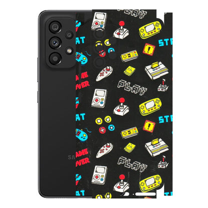 Samsung M/F/Note/Flip and C Phone Skins (All Models) - Gaming Doodles - 3D Embossed Finish (L-224) Samsung Galaxy A53 (5G)