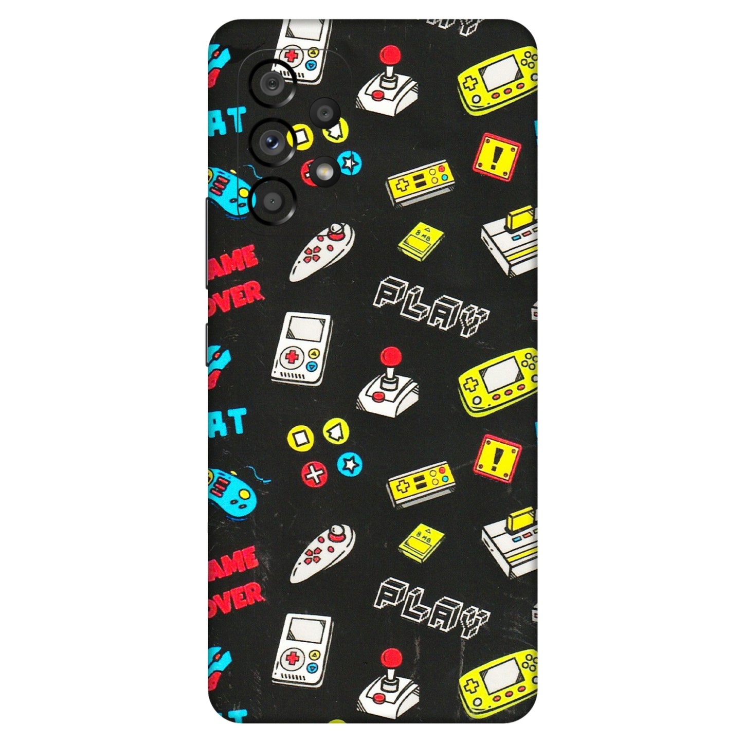 Samsung M/F/Note/Flip and C Phone Skins (All Models) - Gaming Doodles - 3D Embossed Finish (L-224) Samsung Galaxy A53 (5G)