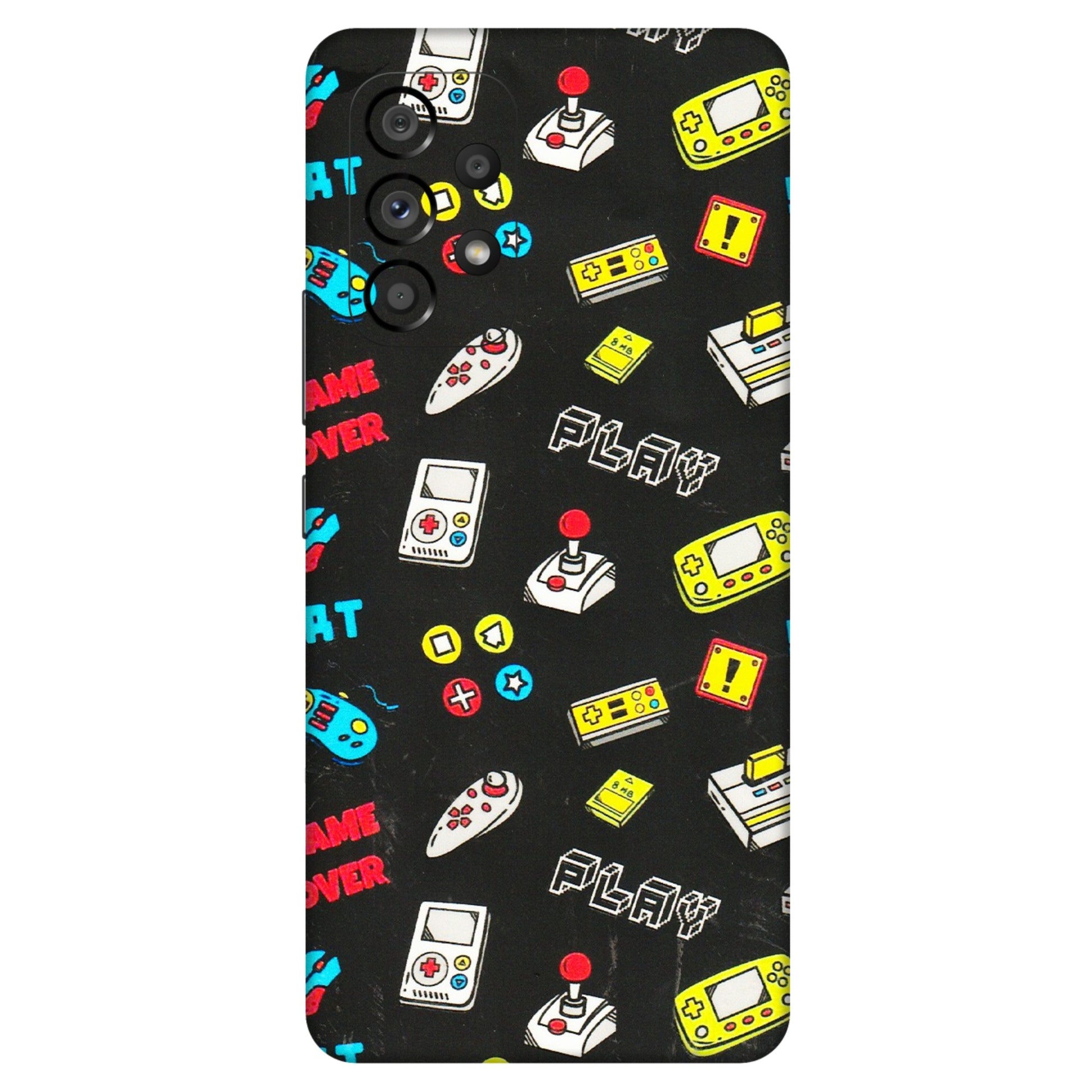 Samsung M/F/Note/Flip and C Phone Skins (All Models) - Gaming Doodles - 3D Embossed Finish (L-224) Samsung Galaxy A53 (5G)