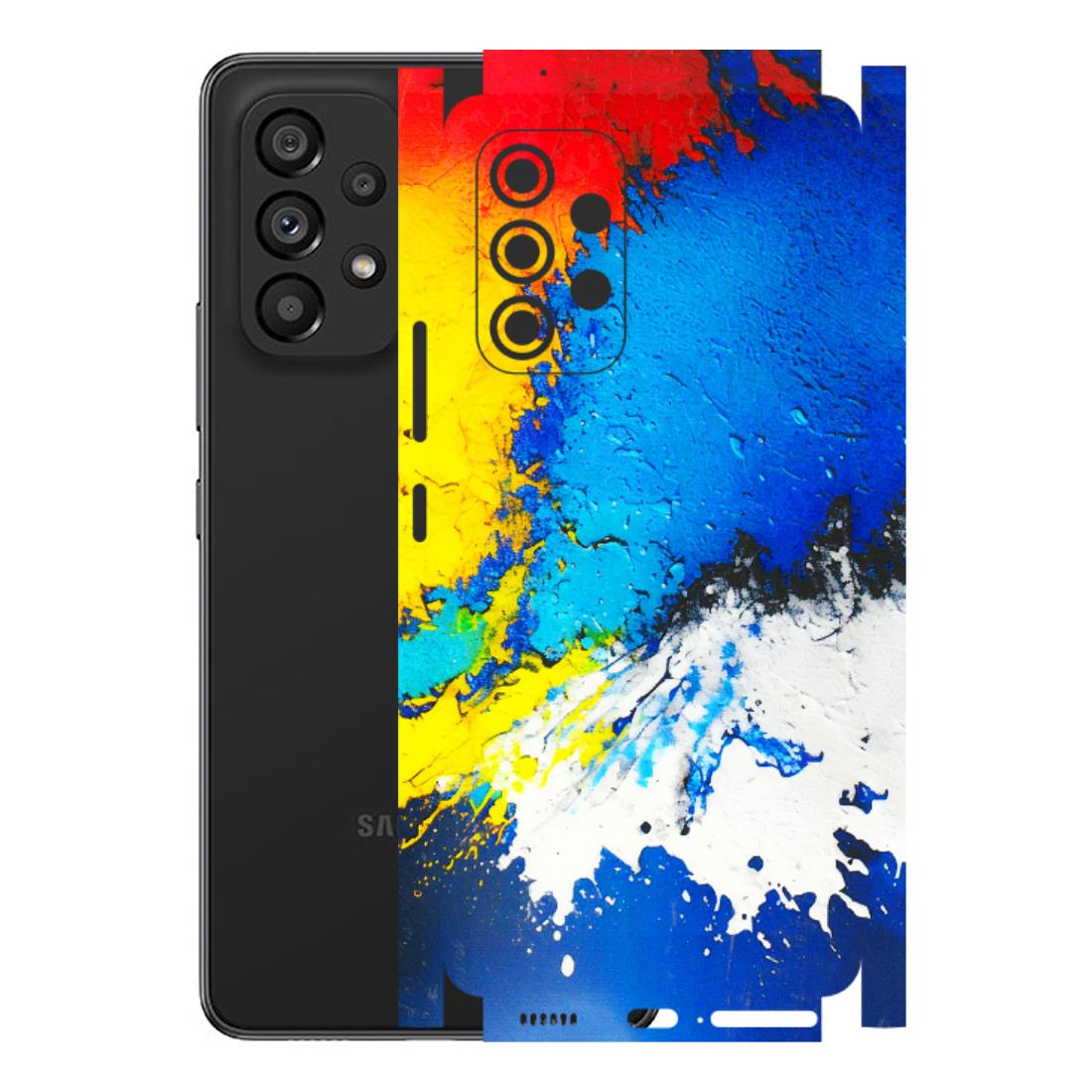 Samsung M/F/Note/Flip and C Phone Skins (All Models) - Acrylic Paint Spill - 3D Embossed Finish (L-229) Samsung Galaxy A53 (5G)