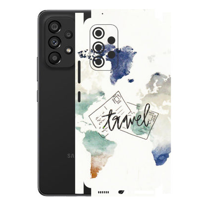 Samsung M/F/Note/Flip and C Phone Skins (All Models) - Travel The World - 3D Embossed Finish (L-232) Samsung Galaxy A53 (5G)