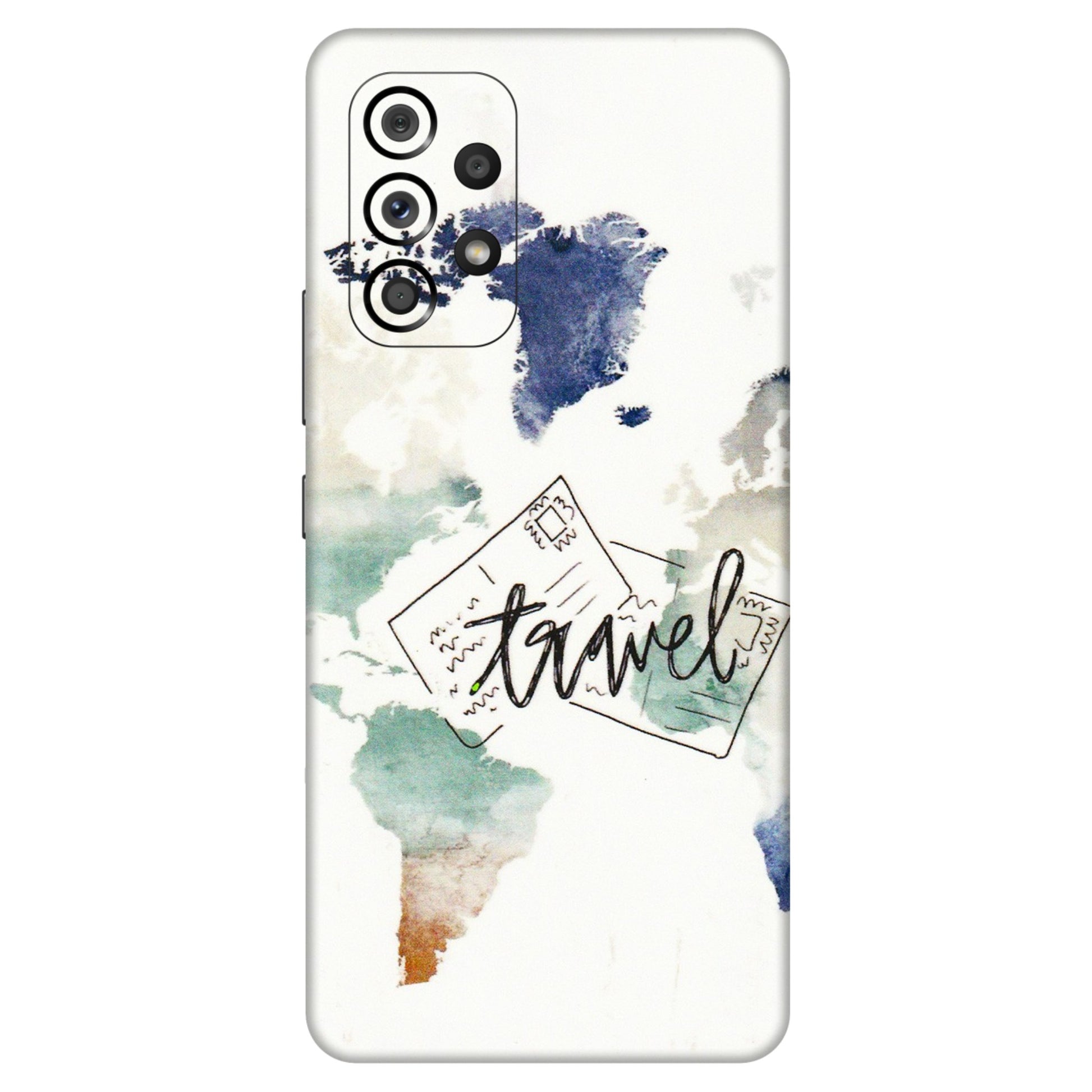 Samsung M/F/Note/Flip and C Phone Skins (All Models) - Travel The World - 3D Embossed Finish (L-232) Samsung Galaxy A53 (5G)
