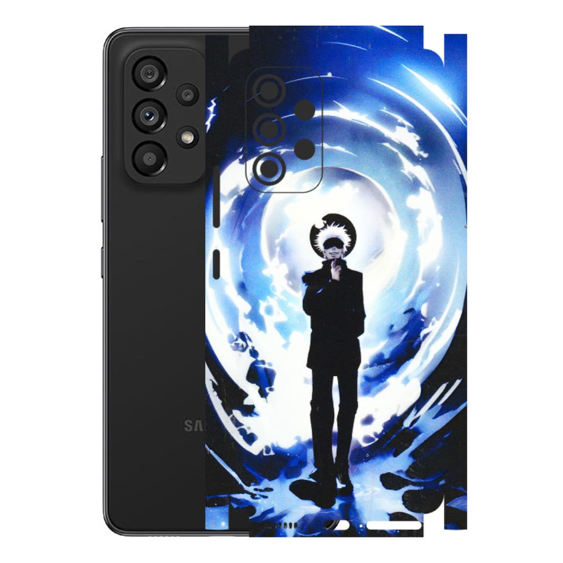 Samsung M/F/Note/Flip and C Phone Skins (All Models) - Satoru Gojo Dark Blue - 3D Embossed Finish (L-235) Samsung Galaxy A53 (5G)