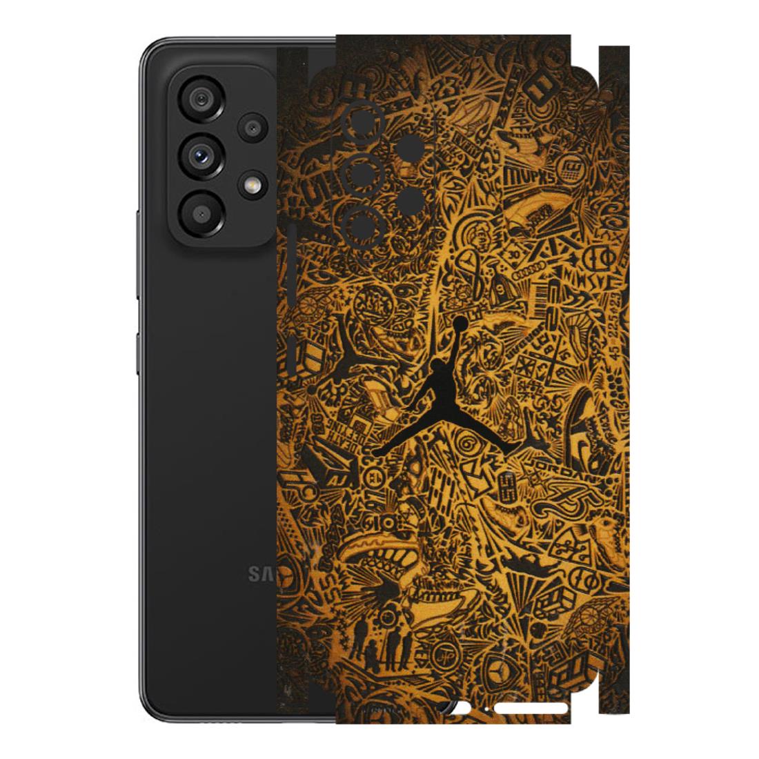 Samsung M/F/Note/Flip and C Phone Skins (All Models) - Premium Gold Basketball Player - 3D Embossed Finish (L-236) Samsung Galaxy A53 (5G)