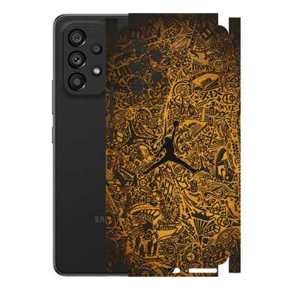 Samsung M/F/Note/Flip and C Phone Skins (All Models) - Premium Gold Basketball Player - 3D Embossed Finish (L-236) Samsung Galaxy A53 (5G)