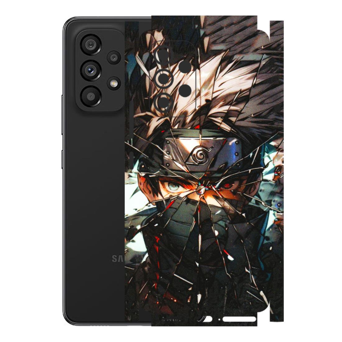 Samsung M/F/Note/Flip and C Phone Skins (All Models) - Kakashi Shattered Glass Effect - 3D Embossed Finish (L-237) Samsung Galaxy A53 (5G)