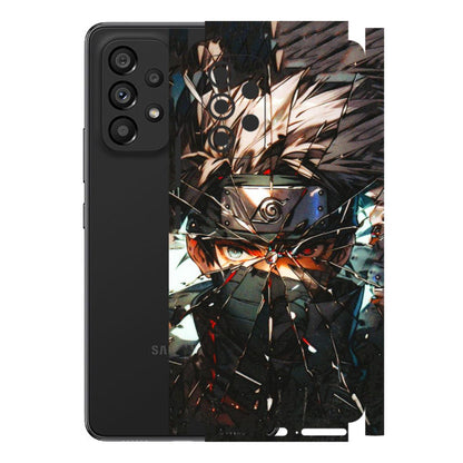 Samsung M/F/Note/Flip and C Phone Skins (All Models) - Kakashi Shattered Glass Effect - 3D Embossed Finish (L-237) Samsung Galaxy A53 (5G)