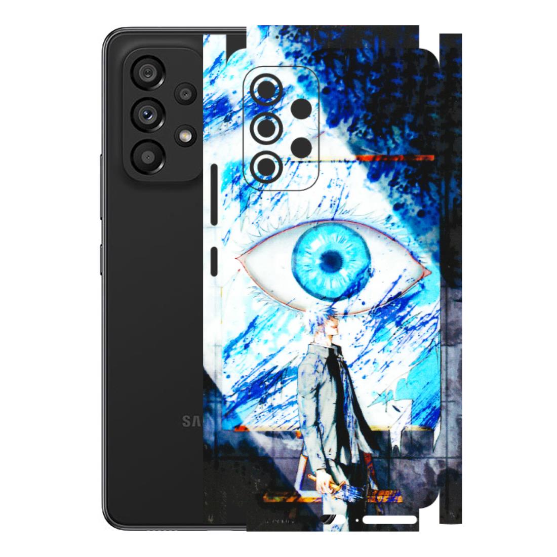 Samsung M/F/Note/Flip and C Phone Skins (All Models) - Gojo Satoru evil eye - 3D Embossed Finish (L-239) Samsung Galaxy A53 (5G)