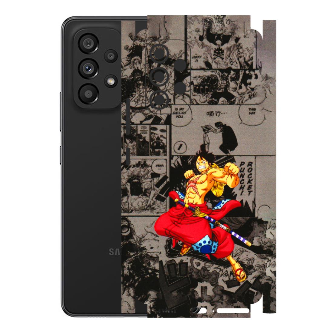 Samsung M/F/Note/Flip and C Phone Skins (All Models) - One Piece Rocket Punch Manga - 3D Embossed Finish (L-25) Samsung Galaxy A53 (5G)
