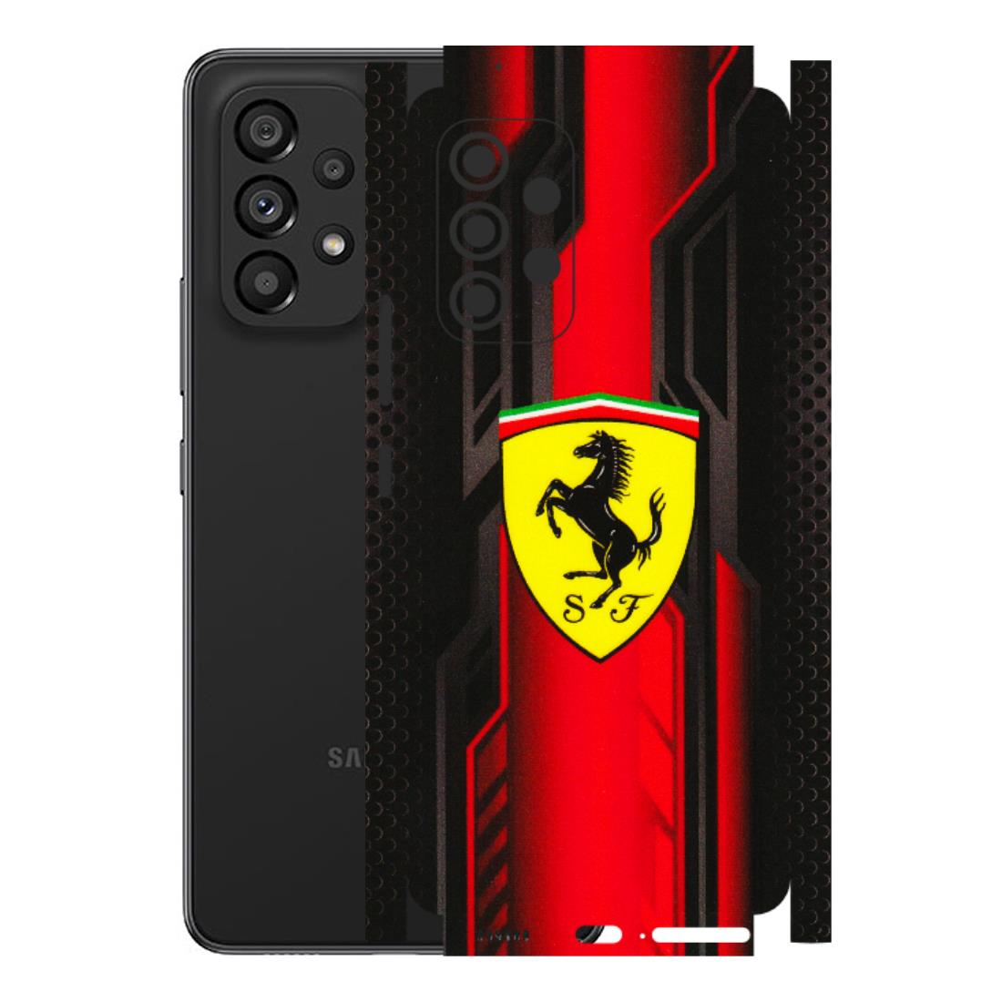 Samsung M/F/Note/Flip and C Phone Skins (All Models) - Black Ferrari Logo - 3D Embossed Finish (L-253) Samsung Galaxy A53 (5G)