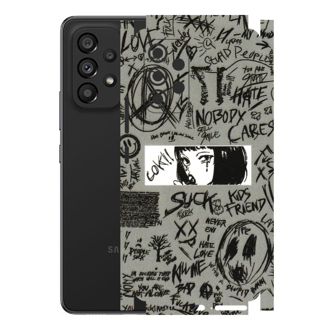 Samsung M/F/Note/Flip and C Phone Skins (All Models) - Never Have Love Anime - 3D Embossed Finish (L-260) Samsung Galaxy A53 (5G)
