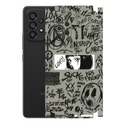 Samsung M/F/Note/Flip and C Phone Skins (All Models) - Never Have Love Anime - 3D Embossed Finish (L-260) Samsung Galaxy A53 (5G)