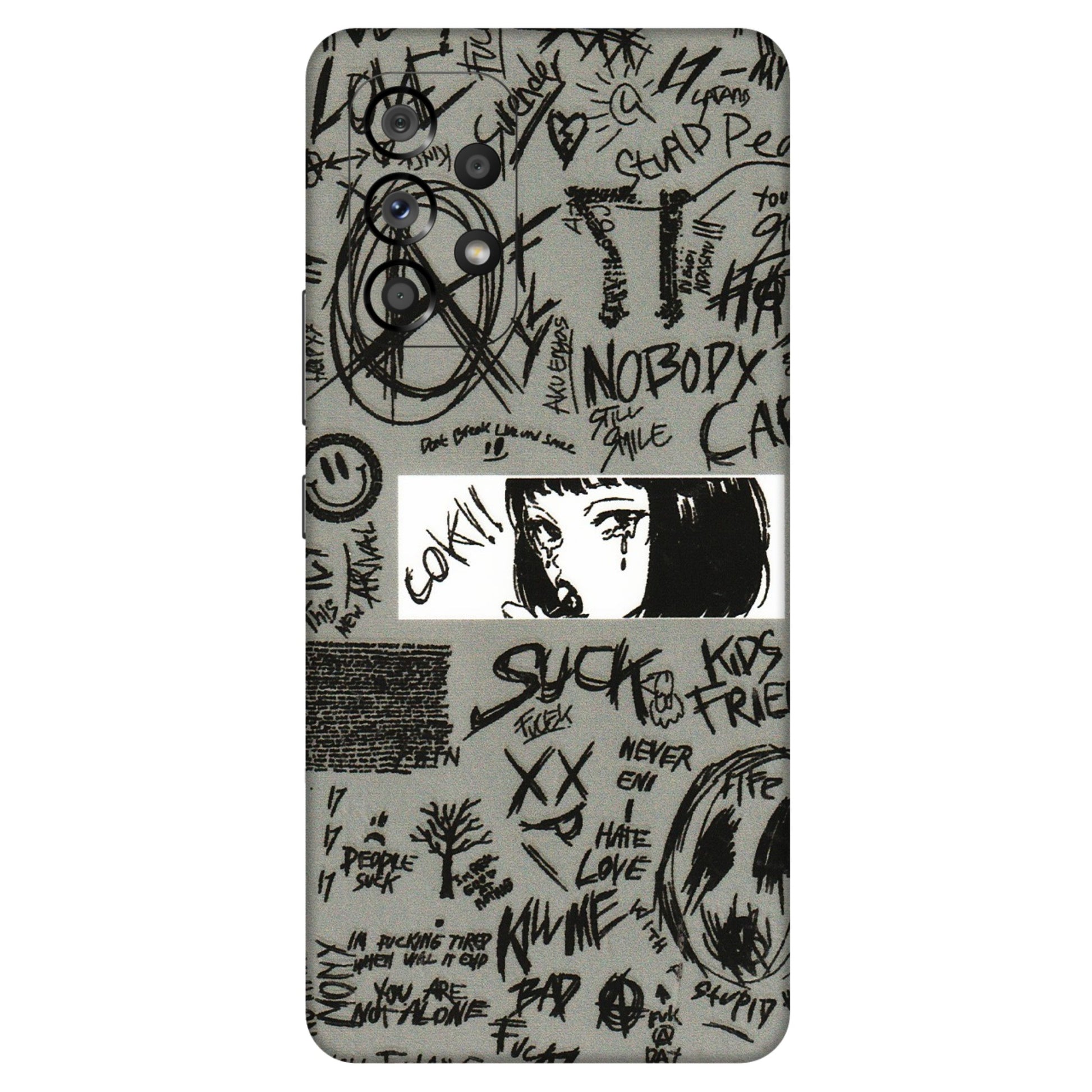 Samsung M/F/Note/Flip and C Phone Skins (All Models) - Never Have Love Anime - 3D Embossed Finish (L-260) Samsung Galaxy A53 (5G)