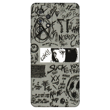 Samsung M/F/Note/Flip and C Phone Skins (All Models) - Never Have Love Anime - 3D Embossed Finish (L-260) Samsung Galaxy A53 (5G)