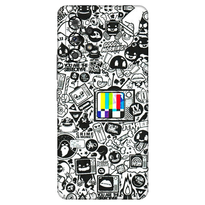 Samsung M/F/Note/Flip and C Phone Skins (All Models) - Doodles Positive Art - 3D Embossed Finish (L-263) Samsung Galaxy A53 (5G)