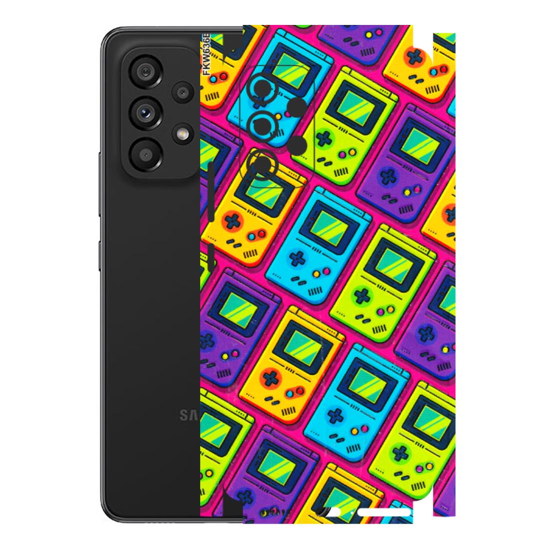 Samsung M/F/Note/Flip and C Phone Skins (All Models) - Gameboy Colourful - 3D Embossed Finish (L-266) Samsung Galaxy A53 (5G)