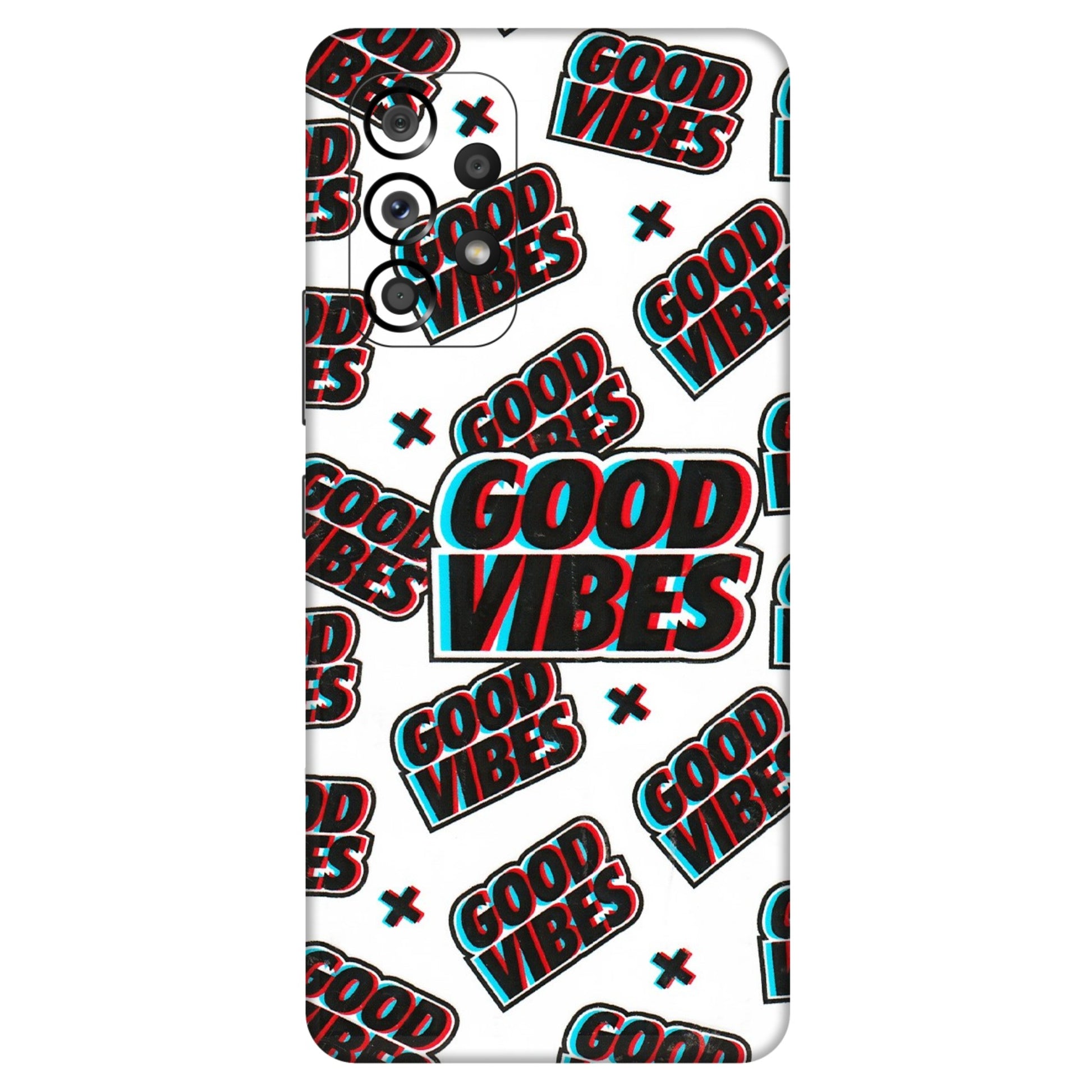 Samsung M/F/Note/Flip and C Phone Skins (All Models) - Good Vibes - 3D Embossed Finish (L-282) Samsung Galaxy A53 (5G)