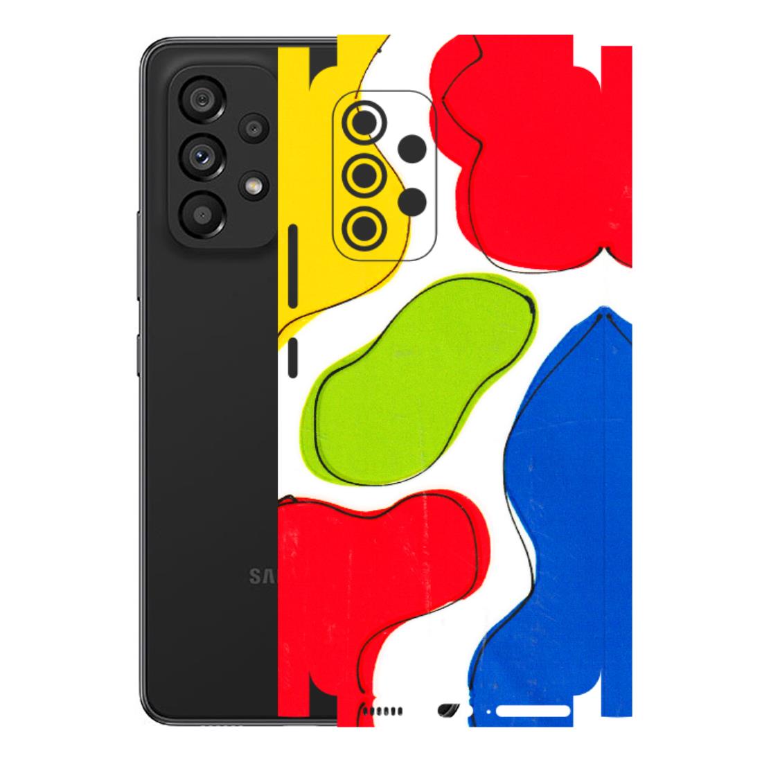Samsung M/F/Note/Flip and C Phone Skins (All Models) - RGB Colour Paint - 3D Embossed Finish (L-284) Samsung Galaxy A53 (5G)