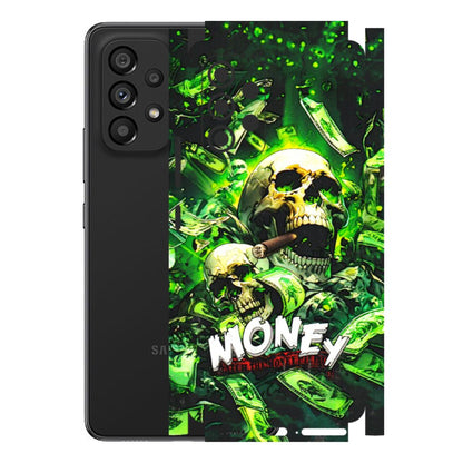 Samsung M/F/Note/Flip and C Phone Skins (All Models) - Skull Money - 3D Embossed Finish (L-303) Samsung Galaxy A53 (5G)